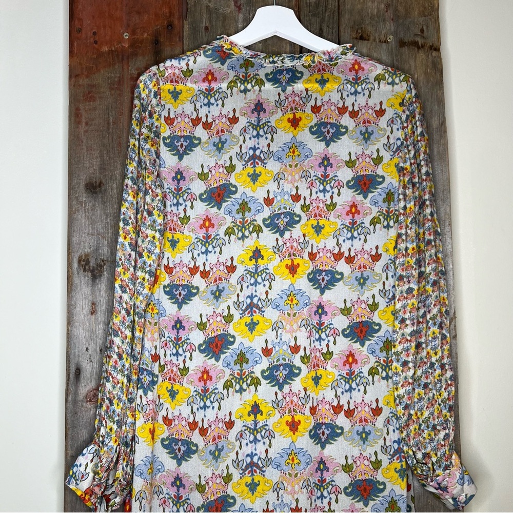 Anthropologie Bl^NK London Lucia Floral Tunic Dress Blouse Size Small - Picture 6 of 13